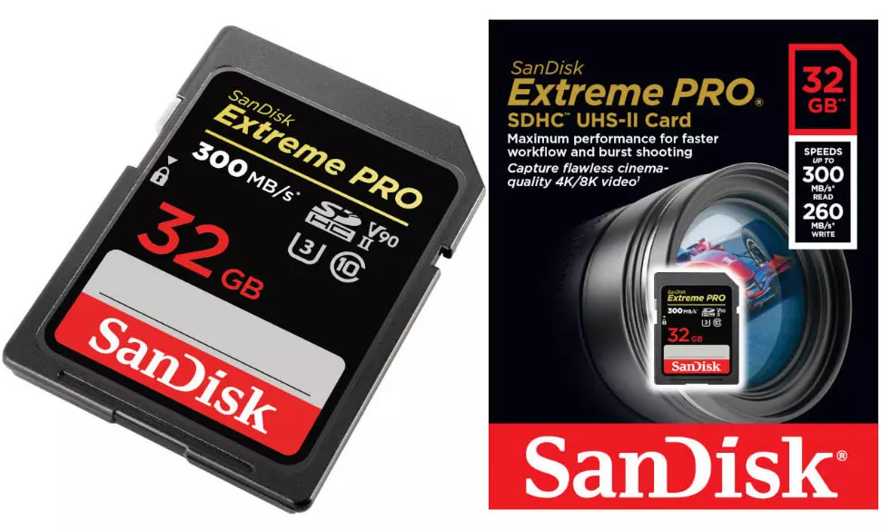 Karta pamięci Sandisk Extreme Pro SDHC 32 GB UHS-II V90 (300 MB/s)